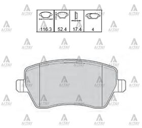 NISSAN MICRA ÖN FREN BALATASI 03/-  K12  NOTE  SWIFT 05/-  CLIO III  MODUS  DUSTER 10/-  LOGAN MAHER