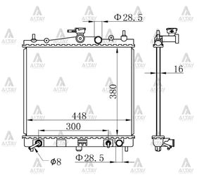 NISSAN MICRA SU RADYATÖRÜ 03-10  1.2 - 1.4  NOTE 1.6 OTOMATİK KLİMASIZ (Brazing) MAHER