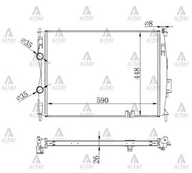NISSAN QASHQAI SU RADYATÖRÜ 1.6 BENZİNLİ MANUEL 26mm (Brazing) MAHER