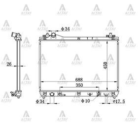 SUZUKI GRAND VITARA SU RADYATÖRÜ 04/- 1.9D F9Q OTOMATİK 26mm (Brazing) MAHER
