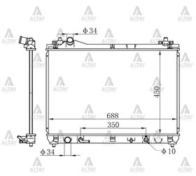 SUZUKI GRAND VITARA SU RADYATÖRÜ 04/- 2.0  2.4 J20A  J24A OTOMATİK (Brazing) MAHER