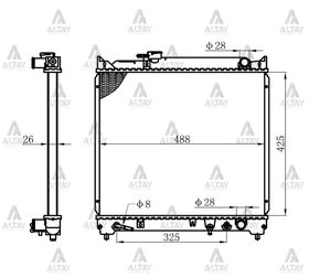 SUZUKI VITARA SU RADYATÖRÜ 88-97 1.6 5 KAPI OTOMATİK 26mm (Brazing) MAHER