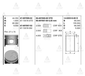 TOYOTA HILUX-HIACE PİSTON SEKMANLI 0.50 GOETZE