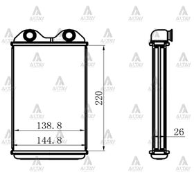 TOYOTA HILUX KALORİFER RADYATÖRÜ 89-05 BRAZING MAHER 87107-08010
