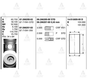 MITSUBISHI CANTER 304 444 GÖMLEK STD GOETZE