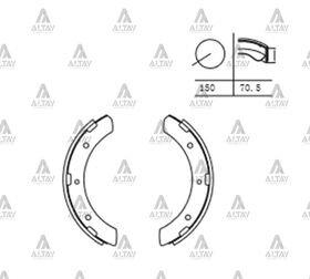 MITSUBISHI CANTER 304 515 ÖN FREN BALATASI PABUÇLU MAHER