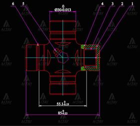 MITSUBISHI CANTER FE-304 444 MAFSAL İSTAVROZU  L200 02-05 4X4 ARKA MAHER