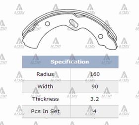 MITSUBISHI CANTER FE-449 ÖN FREN BALATASI PABUÇLU MAHER