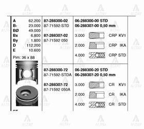 MITSUBISHI CANTER FE-659 PİSTON SEKMANLI TURBO 0.50 GOETZE