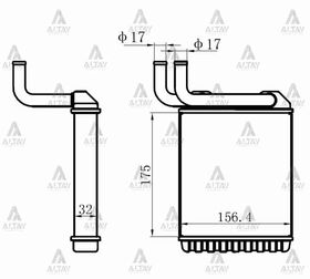 MITSUBISHI CANTER FE659 KALORİFER RADYATÖRÜ BRAZING 98-06 MAHER