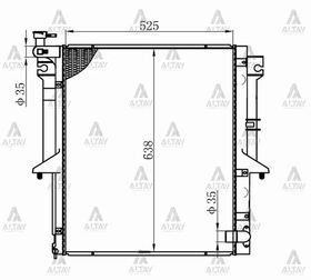 MITSUBISHI L200 SU RADYATÖRÜ 06/-  TRITON MANUEL 26mm (Brazing) MAHER