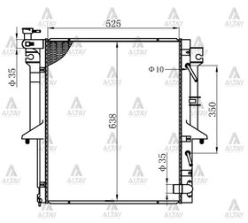 MITSUBISHI L200 SU RADYATÖRÜ 06/-  TRITON OTOMATİK 26mm (Brazing) MAHER
