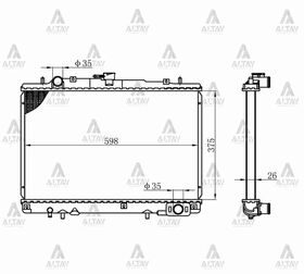MITSUBISHI L200 SU RADYATÖRÜ 99-05 4x2 26mm (Brazing) MAHER