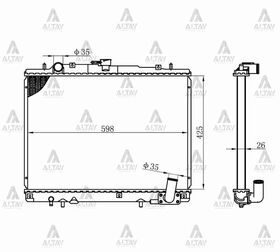MITSUBISHI L200 SU RADYATÖRÜ 99-05 4x4 26mm (Brazing) MAHER
