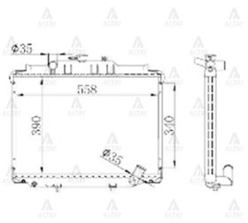 MITSUBISHI L300 SU RADYATÖRÜ 22mm (Brazing) MAHER