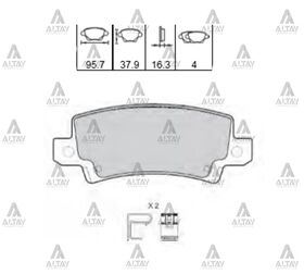 TOYOTA COROLLA ARKA FREN BALATASI 02/- VVTI MAHER