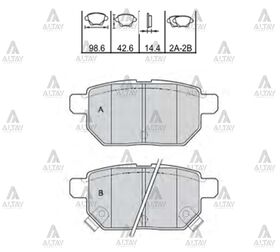 TOYOTA COROLLA ARKA FREN BALATASI 06-14  COROLLA 15/-  YARIS 06/-  BNZ.  AURIS 07/- BENZİNLİ  AURIS 15/- MAHER