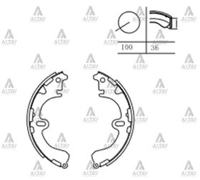 TOYOTA COROLLA ARKA FREN BALATASI 88-02 PABUÇLU MAHER