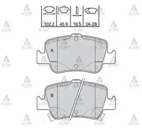 TOYOTA COROLLA AURIS ARKA FREN BALATASI 06/-  D4D DİZEL  COROLLA-AURIS 13/- BENZİNLİ-DİZEL DİSK SECO