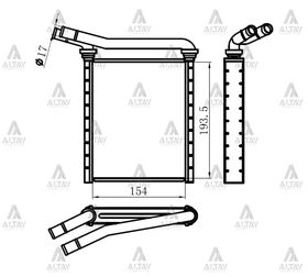 TOYOTA COROLLA KALORİFER RADYATÖRÜ 06/-   AURIS ( 154x194x26 ) MAHER