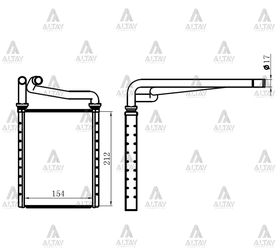 TOYOTA COROLLA KALORİFER RADYATÖRÜ 06/-   AURIS ( 154x212x22 ) MAHER