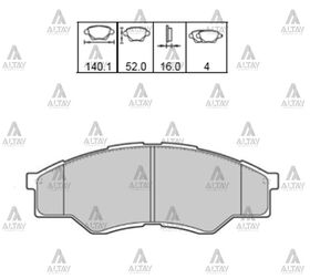 TOYOTA HILUX ÖN FREN BALATASI 08/- 4X2  PAJERO 3.2 07/- MAHER