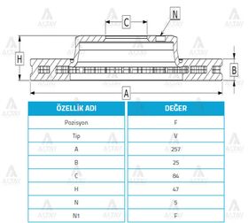 TOYOTA HILUX ÖN FREN DİSKİ 88-06 LN-85  LN-145 4x2  HİACE 82-95  WW TARO 89-00 275mm MAHER