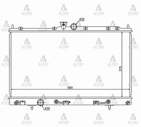 MITSUBISHI LANCER SU RADYATÖRÜ 03/-  OTOMATİK (Brazing) MAHER