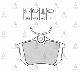 MITSUBISHI CARISMA ARKA FREN BALATASI 01/- 1.6-1.8-1.9  COLT 05/-  S-40 96/- (EKSTRA KARBONLU) MAHER