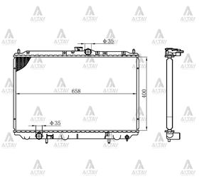 MITSUBISHI CARISMA SU RADYATÖRÜ 96-05 1.6  1.8 BENZİNLİ MANUEL (Brazing) MAHER