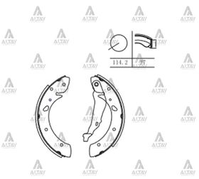TOYOTA AVENSIS ARKA FREN BALATASI 98-02 PABUÇLU MAHER