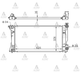 TOYOTA AVENSIS SU RADYATÖRÜ 03/- MANUEL 2.0 VVTI (Brazing) MAHER