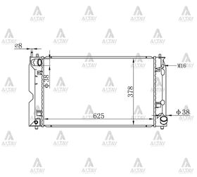 TOYOTA AVENSIS SU RADYATÖRÜ 03/- MANUEL D4D 26mm (Brazing) MAHER