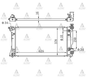 TOYOTA AVENSIS SU RADYATÖRÜ 03/- OTOMATİK 2.0 VVTI 22mm (Brazing) MAHER