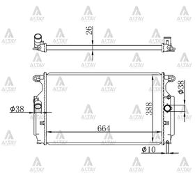 TOYOTA AVENSIS SU RADYATÖRÜ 09/- 2.0 D4D MANUEL 26mm (Brazing) MAHER