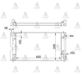 TOYOTA COROLLA SU RADYATÖRÜ 02/- DİZEL D4D MANUEL 26mm (Brazing) MAHER