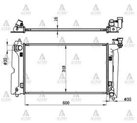 TOYOTA COROLLA SU RADYATÖRÜ 03-06 3ZZ MANUEL  AVENSIS 03/-  3ZZ (Brazing) MAHER