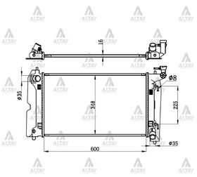 TOYOTA COROLLA SU RADYATÖRÜ 03-06 3ZZ OTOMATİK  AVENSIS 03/-  3ZZ (Brazing) MAHER