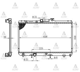 TOYOTA COROLLA SU RADYATÖRÜ 93-00 AE-101 AE111 OTOMATİK (Brazing) MAHER