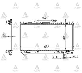 TOYOTA CORONA SU RADYATÖRÜ 93-98 MANUEL (Brazing) MAHER
