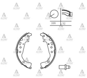 TOYOTA YARIS ARKA FREN BALATASI 99-06 PABUÇLU MAHER
