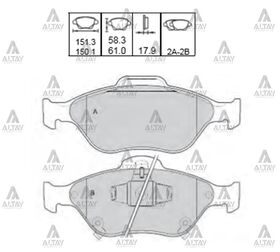 TOYOTA YARIS ÖN FREN BALATASI 06/- 11/-14/- MAZDA 2  FIESTA MAHER
