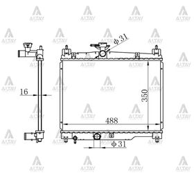TOYOTA YARIS SU RADYATÖRÜ 00-06 BENZİNLİ 1.0 MANUEL (Brazing) MAHER