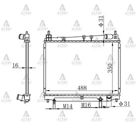 TOYOTA YARIS SU RADYATÖRÜ 00-06 BENZİNLİ 1.3 MANUEL (Brazing) MAHER