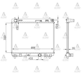 TOYOTA YARIS SU RADYATÖRÜ 06/-  DİZEL D4D MANUEL (Brazing) MAHER