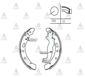 MAZDA 2 ARKA FREN BALATASI PABUÇLU  FIESTA 08/- MAHER