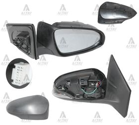 TOYOTA AURIS YAN AYNA 13/- ELEKTRİKLİ ISITMALI SİNYALLİ OTOMATİK KATLANIR SAĞ 9 FİŞ T.W.
