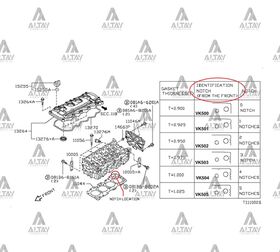 NISSAN PICKUP SİLİNDİR KAPAK CONTA 03/-  YD25 ÇELİK T=0.900 MAHER