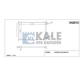 HONDA KLİMA RADYATÖRÜ ACCORD 03-08 2.0 2.4 KALE