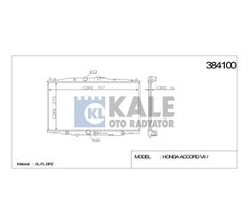 HONDA SU RADYATÖRÜ (AT) ACCORD 03-08 2.0 375x708x16 KALE
